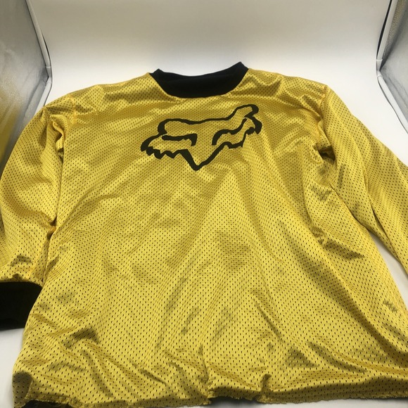 Fox Racing Sweat Shirt Size XXL Foxracinginc Sports Reversible Black Yellow - Picture 14 of 16